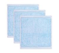 Möve Superwuschel - Set da 3 lavette, 30 x 30 cm, 100% cotone, colore acquamarina