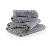 Möve Superwuschel - Set di 2 Asciugamani da Doccia 80 x 150 cm e 2 Asciugamani 50 x 100 cm, 100% Cotone, Colore: Grigio Pietra
