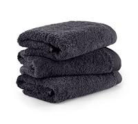 Möve Superwuschel - Set di 3 asciugamani 50 x 100 cm, made in Germany, 100% cotone, colore: grigio scuro