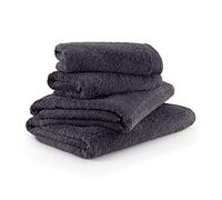 Möve Superwuschel, set di 2 asciugamani da doccia 80 x 150 cm e 2 asciugamani da 50 x 100 cm, Made in Germany, 100% cotone, grigio scuro