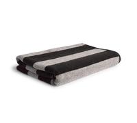Möve Superwuschel - Telo doccia a righe, 80 x 150 cm, 100% cotone, colore nero/cashmere