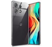 moex Aero Case Compatibile con Motorola Edge 50 Pro - Custodia in silicone completamente trasparente, trasparente, ultra sottile, trasparente, tinta unita, trasparente
