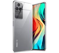 moex Aero Case Compatibile con Xiaomi Poco F4 - Custodia in silicone completamente trasparente, trasparente, ultra sottile, trasparente, tinta unita, trasparente