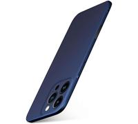 moex Alpha Case per Apple iPhone 16 Pro Max Custodia ultra sottile con protezione aumentata della fotocamera, sottile cover rigida, minimalistica, blu metallizzato