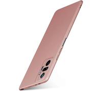 moex Alpha Case per Xiaomi Redmi Note 10 Pro Custodia Ultra Sottile Custodia Protettiva con Maggiore Protezione della Fotocamera, Slim Cover rigida Backcover Sottile Custodia Minimalista Oro Rosa