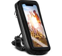 moex Borsa da bicicletta per Realme 14 x 5 G, supporto per cellulare per manubrio bicicletta, impermeabile, con finestra touch, supporto per bicicletta, girevole a 360 gradi, colore nero