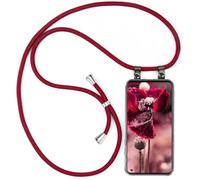 moex Collana per Cellulare Compatibile con Oppo Find X3 Neo, Custodia con Cinturino Regolabile in Vino Rosso