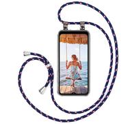 moex Collana per cellulare compatibile con Samsung Galaxy A22 5G, custodia con cinturino regolabile in Blu