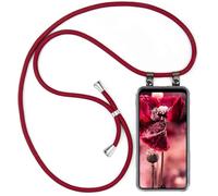 moex Collana per cellulare compatibile con Samsung Galaxy A31, custodia con cinturino regolabile in Vino rosso