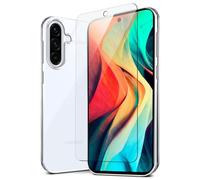 moex Confezione 3 in 1 per Samsung Galaxy A36 5G con 2 pellicole protettive in vetro temperato, [Aero Case + vetro ShockProtect], protezione completa in silicone, trasparente