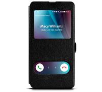 moex® Cover a clip, finestra schermo compatibile con Huawei P30 | Supporto + magnete, Nero