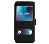 moex® Cover a clip, finestra schermo compatibile con Samsung Galaxy S9 Plus | Supporto + magnete, Nero
