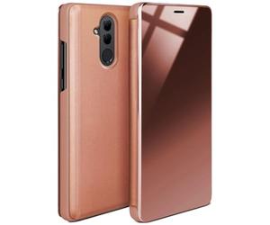 moex® Cover sottile compatibile con Huawei Mate 20 Lite | trasparente a display acceso/lucida, Oro rosato