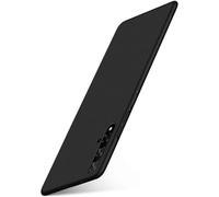 moex® Cover ultra-sottile compatibile con Huawei nova 5T | rigida/anti-graffio, Nero metallico