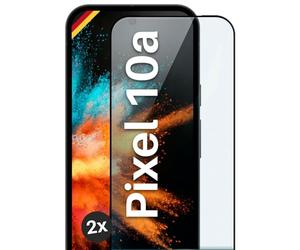 moex CurveProtect - Pellicola protettiva in vetro temperato per Google Pixel 10a, Full Screen senza bordi, tutto lo schermo completamente coperto, pellicola protettiva curved 3D, 2 pezzi, colore: Nero