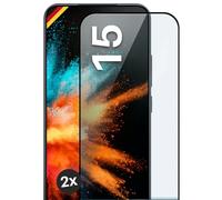moex CurveProtect - Pellicola protettiva in vetro temperato per Xiaomi 15, senza bordi, tutto lo schermo completamente coperto, pellicola protettiva in vetro curvo 3D, 2 pezzi, colore: Nero