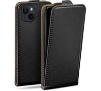 moex Custodia a libro per iPhone 14, con protezione a 360 gradi, con pellicola protettiva, in pelle PU, colore: nero