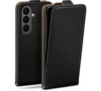 moex Custodia a libro per Samsung Galaxy S26, con protezione a 360 gradi, con pellicola protettiva, in pelle PU, colore: nero
