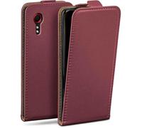 moex Custodia a libro per Samsung Galaxy XCover 5, pieghevole, con protezione a 360°, con protezione per lo schermo, in pelle sintetica, colore: rosso vino