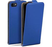 MoEx Custodia a Portafoglio per Apple iPhone 7 / iPhone 8, Pieghevole, Protezione Completa a 360 Gradi, Pelle vegana, Custodia per Cellulare con Chiusura Verticale, Magnetica, Reale - Blu