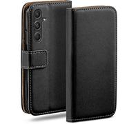 moex Custodia a portafoglio per Samsung Galaxy A55 5G con scomparto per carte di credito, pieghevole a 360 gradi, in pelle PU, per Samsung Galaxy A55 5G, colore nero