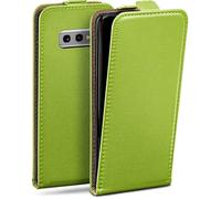 MoEx Custodia a portafoglio per Samsung Galaxy S10e, pieghevole, protezione completa a 360 gradi, pelle vegana, custodia per cellulare con chiusura verticale, magnetica, Lime - Verde