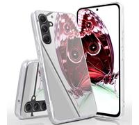 moex Custodia a specchio per Samsung Galaxy A54 5G con specchio e protezione dei bordi estesa in silicone, cover posteriore a specchio, elegante custodia protettiva sottile argento