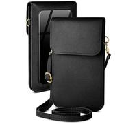 moex Custodia a tracolla per Xiaomi 15 Ultra - Piccola borsa con scomparto per cellulare e finestra di visualizzazione, 2 scomparti aggiuntivi - Borsa a tracolla da donna, nero onice