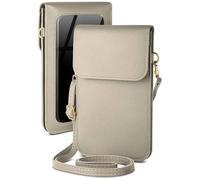moex Custodia a tracolla per Xiaomi 15 Ultra - Piccola borsa con scomparto per cellulare e finestra di visualizzazione, 2 scomparti aggiuntivi - Borsa a tracolla da donna, grigio argento