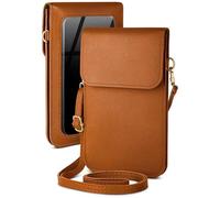moex Custodia a tracolla per Xiaomi 15 Ultra - Piccola borsa con scomparto per cellulare e finestra di visualizzazione, 2 scomparti aggiuntivi - Borsa a tracolla da donna, marrone castagno