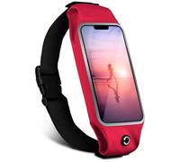 moex Custodia da corsa per Samsung Galaxy A56 5G, impermeabile, per corsa, con finestra, leggera, per jogging, sport, colore rosso