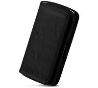 moex Custodia in rete per Samsung Galaxy S25 Ultra con chiusura in velcro orizzontale, con clip per cintura, in nylon resistente, con supporto per cintura, colore: nero