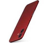 moex Custodia per iPhone 16, ultra sottile, con protezione elevata della fotocamera, sottile, sottile, minimalista alfa, rosso opaco