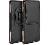 moex Custodia Plug Case per Apple iPod Touch (5a generazione) con clip per cintura, in pelle PU, da inserire in pelle, colore: Nero