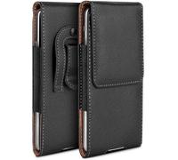 moex Custodia Plug Case per Nokia 230 con clip per cintura, in pelle PU, da inserire in pelle, colore: Nero