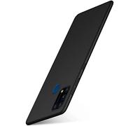 MoEx Custodia protettiva ultra sottile compatibile con Samsung Galaxy M31 | Rigida, Nero opaco metallizzato