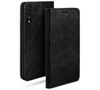 moex Custodia Similpelle a Libro, portacarte, Supporto Compatibile con Samsung Galaxy A50 / A30s | Nero