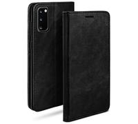moex Custodia Similpelle a Libro, portacarte, Supporto Compatibile con Samsung Galaxy S20 Plus / 5G | Nero