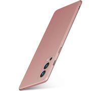 moex Custodia ultra sottile per OnePlus Nord 2 5G, custodia protettiva con protezione per fotocamera rialzata, cover sottile, minimalista alfa, oro rosa