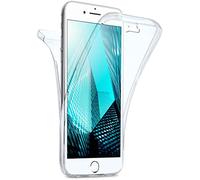moex Doppia Custodia per Apple iPhone 7 / iPhone 8, Custodia in Silicone Trasparente, Custodia Protettiva Completa su Entrambi i Lati: Anteriore e Posteriore, Cristallo