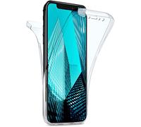 moex Doppia Custodia per Apple iPhone XR, Custodia in Silicone Trasparente, Custodia Protettiva Completa su Entrambi i Lati: Anteriore e Posteriore, Cristallo