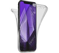 moex Doppia Custodia per Apple iPhone XS Max, Custodia in Silicone Trasparente, Custodia Protettiva Completa su Entrambi i Lati: Anteriore e Posteriore, Antracite