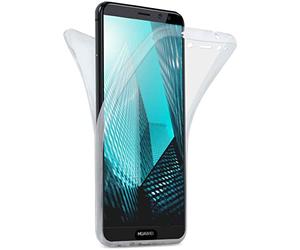 moex Doppia Custodia per Huawei Mate 10 Lite, Custodia in Silicone Trasparente, Custodia Protettiva Completa su Entrambi i Lati: Anteriore e Posteriore, Cristallo