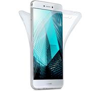 moex Doppia Custodia per Huawei P8 Lite 2017, Custodia in Silicone Trasparente, Custodia Protettiva Completa su Entrambi i Lati: Anteriore e Posteriore, Cristallo