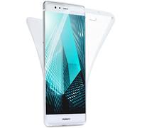 moex Doppia Custodia per Huawei P9, Custodia in Silicone Trasparente, Custodia Protettiva Completa su Entrambi i Lati: Anteriore e Posteriore, Cristallo