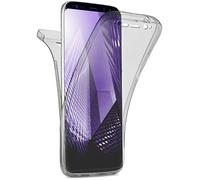 moex Doppia Custodia per Samsung Galaxy S8 Plus, Custodia in Silicone Trasparente, Custodia Protettiva Completa su Entrambi i Lati: Anteriore e Posteriore, Antracite
