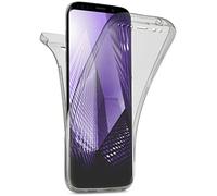 moex Doppia Custodia per Samsung Galaxy S9, Custodia in Silicone Trasparente, Custodia Protettiva Completa su Entrambi i Lati: Anteriore e Posteriore, Antracite