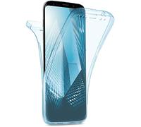 moex Doppia Custodia per Samsung Galaxy S9 Plus, Custodia in Silicone Trasparente, Custodia Protettiva Completa su Entrambi i Lati: Anteriore e Posteriore, Aqua