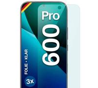 moex FlexProtect - Pellicola protettiva per display per Honor 600 Pro, ultra trasparente, HD, 0,2 mm, compatibile con qualsiasi custodia, applicazione senza bolle, extra resistente ai graffi, 3 pezzi