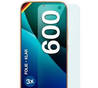 moex FlexProtect - Pellicola protettiva per display per Honor 600, ultra trasparente, HD, 0,2 mm, compatibile con qualsiasi custodia, applicazione senza bolle, extra resistente ai graffi, 3 pezzi